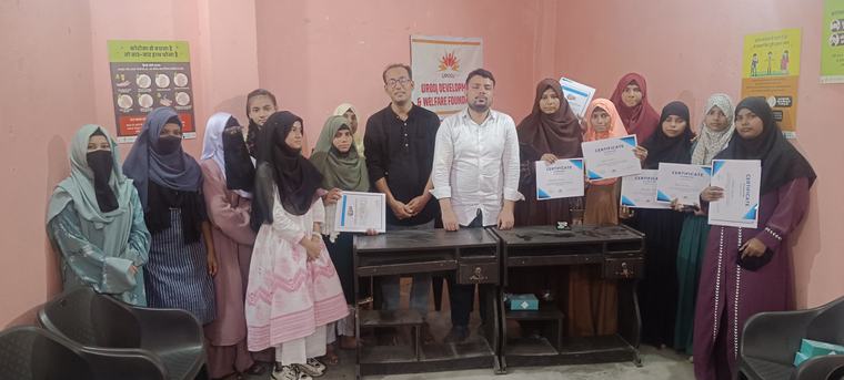 Learners with their course certificates