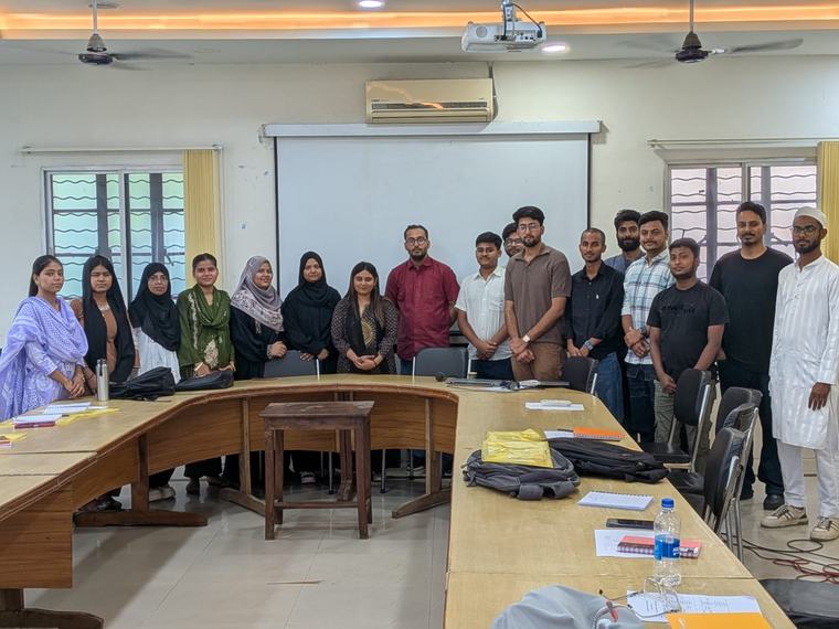 A fellowship cohort together after a session