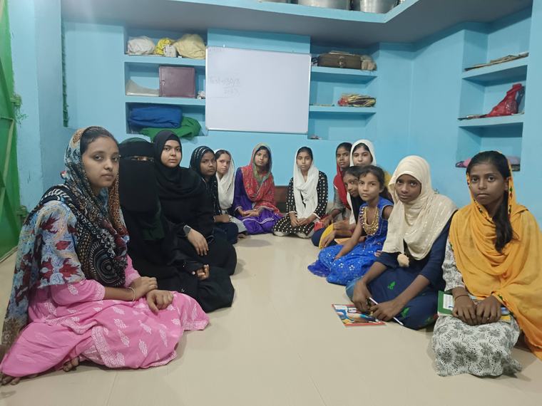 A group session at a host organisation