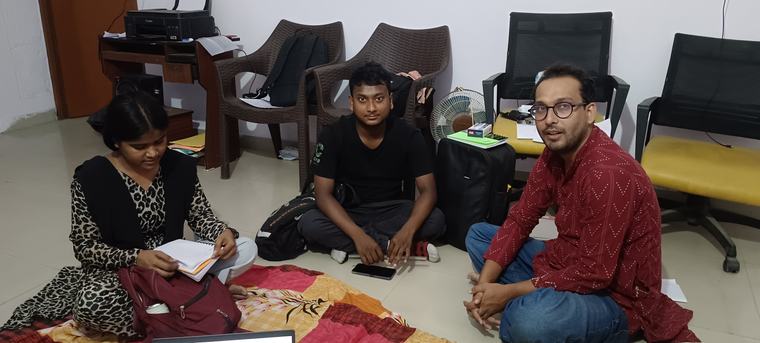 A small-group reflection session