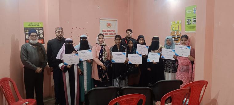 Learners with certificates at the Youth Resource Centre