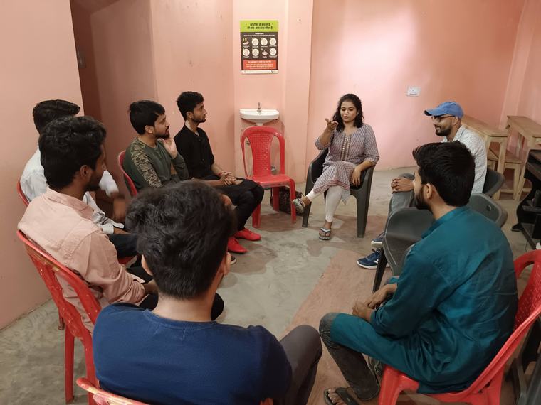 A circle discussion workshop