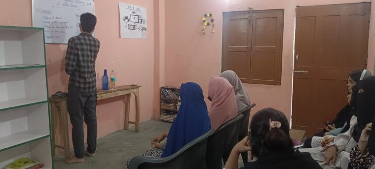 Young people at a technology workshop
